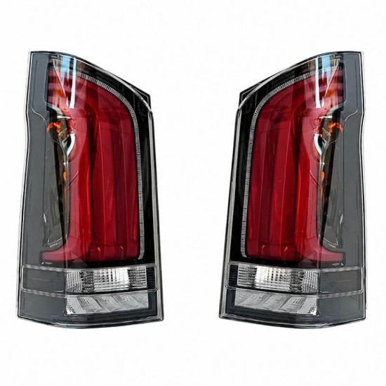Πισινά Φανάρια Set Για Mercedes-Benz Vito W447 14+ Look W448 Full Led Bar & Led Signal Dynamic Μαύρο/Crystal Carner