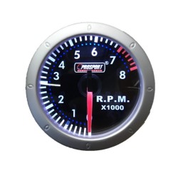 Στροφόμετρο R.P.M. Prosport Diamond Mirror Look Φιμέ 52mm 270 Μοίρες Στροφόμετρο R.P.M. Prosport Diamond Mirror Look Φιμέ 52mm 270 Μοίρες