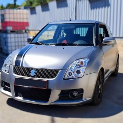 Μπροστινά Φανάρια Set Για Suzuki Swift 05-10 Angel Eyes & Led Χρωμίου H1/H1 Manual JunYan Μπροστινά Φανάρια Set Για Suzuki Swift 05-10 Angel Eyes & Led Χρωμίου H1/H1 Manual JunYan