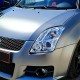 Μπροστινά Φανάρια Set Για Suzuki Swift 05-10 Angel Eyes & Led Χρωμίου H1/H1 Manual JunYan