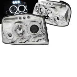 Μπροστινά Φανάρια Set Για Nissan Navara D22 01-04 Angel Eyes & Led Χρωμίου H1/H1 Manual JunYan Μπροστινά Φανάρια Set Για Nissan Navara D22 01-04 Angel Eyes & Led Χρωμίου H1/H1 Manual JunYan