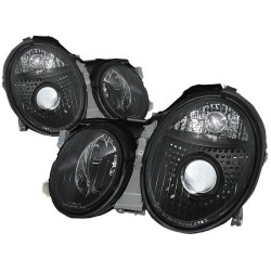 Μπροστινά Φανάρια Set Για Mercedes-Benz CLK W208 97-02 Projectors Μαύρα H7/H7 Ρύθμιση Αέρος Depo Μπροστινά Φανάρια Set Για Mercedes-Benz CLK W208 97-02 Projectors Μαύρα H7/H7 Ρύθμιση Αέρος Depo