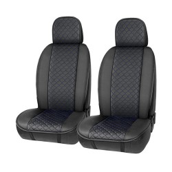 Πλατοκαθίσματα Μπροστινά Δερματίνη Elegance Μαύρο Με Μπλε Ραφή 2 Τεμάχια Πλατοκαθίσματα Μπροστινά Δερματίνη Elegance Μαύρο Με Μπλε Ραφή 2 Τεμάχια