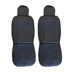 Πλατοκαθίσματα Μπροστινά Δερματίνη Elegance Μαύρο Με Μπλε Ραφή 2 Τεμάχια Πλατοκαθίσματα Μπροστινά Δερματίνη Elegance Μαύρο Με Μπλε Ραφή 2 Τεμάχια