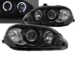 Μπροστινά Φανάρια Set Για Honda Civic 95-99 Angel Eyes Μαύρα H1/H1 Manual Sonar Μπροστινά Φανάρια Set Για Honda Civic 95-99 Angel Eyes Μαύρα H1/H1 Manual Sonar