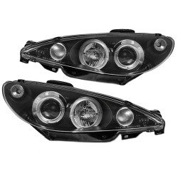 Μπροστινά Φανάρια Set Για Peugeot 206 98-03 Angel Eyes Μαύρα H1/H1 Sonar Μπροστινά Φανάρια Set Για Peugeot 206 98-03 Angel Eyes Μαύρα H1/H1 Sonar