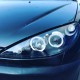 Μπροστινά Φανάρια Set Για Peugeot 206 98-03 Angel Eyes Μαύρα H1/H1 Sonar