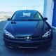 Μπροστινά Φανάρια Set Για Peugeot 206 98-03 Angel Eyes Μαύρα H1/H1 Sonar