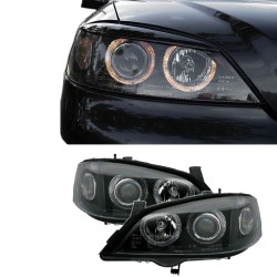 Μπροστινά Φανάρια Set Για Opel Astra G 97-04 Angel Eyes Μαύρα H7/H7 Depo Μπροστινά Φανάρια Set Για Opel Astra G 97-04 Angel Eyes Μαύρα H7/H7 Depo