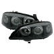 Μπροστινά Φανάρια Set Για Opel Astra G 97-04 Angel Eyes Μαύρα H7/H7 Depo