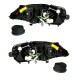 Μπροστινά Φανάρια Set Για Opel Astra G 97-04 Angel Eyes Μαύρα H7/H7 Depo