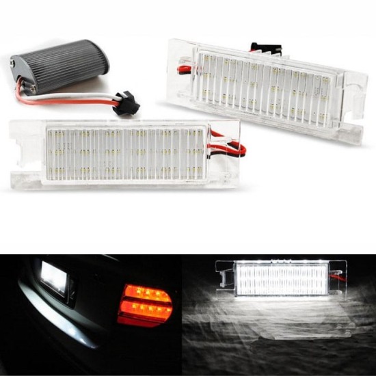 Led Φαναράκια Πινακίδας Για Opel Astra H , Astra J , Zafira B ,  Corsa D , Insignia / Hyundai IX35 Με Canbus Ζευγάρι 2 Τεμάχια