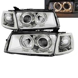 Μπροστινά Φανάρια Set Για Opel Vectra A 88-95 Angel Eyes Χρωμίου H7/H7 Depo Μπροστινά Φανάρια Set Για Opel Vectra A 88-95 Angel Eyes Χρωμίου H7/H7 Depo