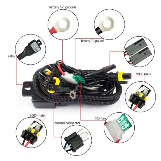 Λάμπα HID Xenon H4 8oook 24Volt Hi/Low Σετ 3 Τεμάχια 1 Καλωδίωση & 2 Λάμπες