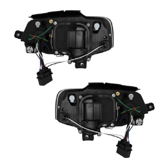 Μπροστινά Φανάρια Set Για Vw Passat B6 3C 05-10 DRL Χρωμίου H7/H1  Με Μοτέρ Sonar