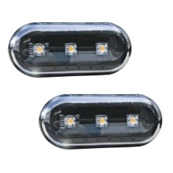 Πλαϊνά Φλας Φτερού Για VW Golf / Polo / Bora / Passat / Vento / Seat Ibiza / Cordoba Με 3 Led Black 2 Τεμάχια Πλαϊνά Φλας Φτερού Για VW Golf / Polo / Bora / Passat / Vento / Seat Ibiza / Cordoba Με 3 Led Black 2 Τεμάχια