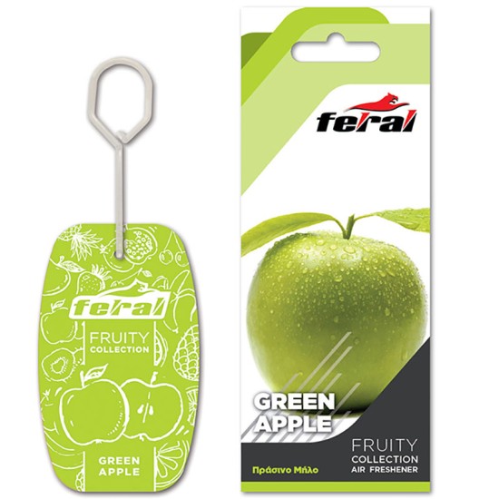 Αρωματικό Αυτοκινήτου Κρεμαστό Feral Fruity Collection Πράσινο Μήλο
