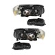 Μπροστινά Φανάρια Set Για Vw Polo 6N2 99-01 Angel Eyes Χρωμίου H7/H7 Depo