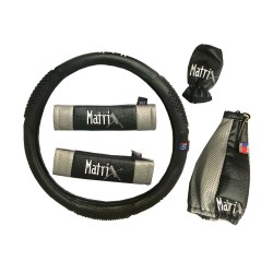 Κάλυμμα Τιμονιού Αυτοκινήτου Δερματίνη Matrix Γκρι Medium 38cm Κάλυμμα Τιμονιού Αυτοκινήτου Δερματίνη Matrix Γκρι Medium 38cm