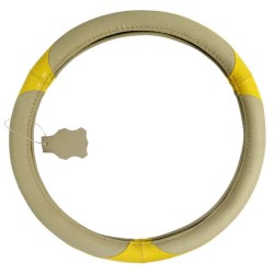Κάλυμμα Τιμονιού Αυτοκινήτου Δερμάτινο Μπεζ-Κίτρινο Medium 38cm Κάλυμμα Τιμονιού Αυτοκινήτου Δερμάτινο Μπεζ-Κίτρινο Medium 38cm