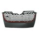 Μάσκα Για Vw Golf V (5) 03-08 / Jetta 05-11 GTI Look Χωρίς Σήμα Κυψελωτή Με Κόκκινο Σιρίτι 1 Τεμάχιο