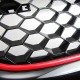 Μάσκα Για Vw Golf V (5) 03-08 / Jetta 05-11 GTI Look Χωρίς Σήμα Κυψελωτή Με Κόκκινο Σιρίτι 1 Τεμάχιο