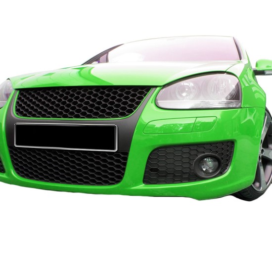 Μάσκα Για Vw Golf V (5) 03-08 / Jetta 05-11 GTI Look Χωρίς Σήμα Κυψελωτή Με Κόκκινο Σιρίτι 1 Τεμάχιο
