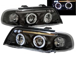 Μπροστινά Φανάρια Set Για Audi A4 B5 94-98 Angel Eyes & Led Μαύρα H1/H1 Junyan Μπροστινά Φανάρια Set Για Audi A4 B5 94-98 Angel Eyes & Led Μαύρα H1/H1 Junyan