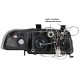 Μπροστινά Φανάρια Set Για Audi A4 B5 94-98 Angel Eyes & Led Μαύρα H1/H1 Junyan