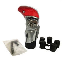 Πόμολο Λεβιέ Ταχυτήτων Universal Κόκκινο/Νικελ Σπαστό Για Κανονική Όπισθεν 37016