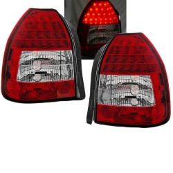 Πισινά Φανάρια Set Για Honda Civic 96-01 3D Led Κόκκινο/Crystal Sonar