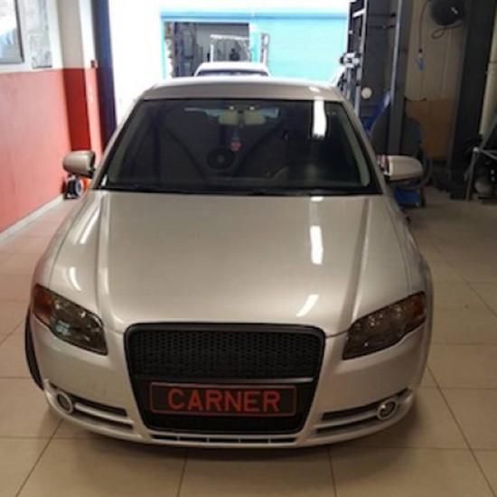 Μάσκα Για Audi A4 B7 04-07 RS4 Look Κυψελωτή Μαύρο Ματ 1 Τεμάχιο