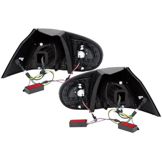 Πισινά Φανάρια Set Για Vw Golf V (5) 03-08 Led Μαύρα KAtuning