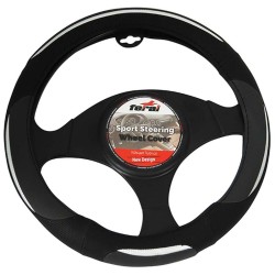 Κάλυμμα Τιμονιού Αυτοκινήτου Δερματίνη Μαύρο Με Carbon Ραφή Medium 38cm Κάλυμμα Τιμονιού Αυτοκινήτου Δερματίνη Μαύρο Με Carbon Ραφή Medium 38cm