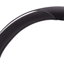 Κάλυμμα Τιμονιού Αυτοκινήτου Δερματίνη Μαύρο Με Carbon Ραφή Medium 38cm Κάλυμμα Τιμονιού Αυτοκινήτου Δερματίνη Μαύρο Με Carbon Ραφή Medium 38cm