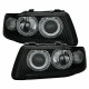 Μπροστινά Φανάρια Set Για Audi A3 8L 00-03 Angel Eyes Μαύρα H7/H7 Depo