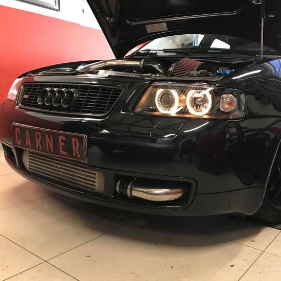Μπροστινά Φανάρια Set Για Audi A3 8L 00-03 Angel Eyes Μαύρα H7/H7 Depo
