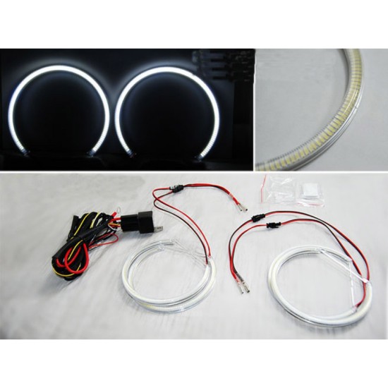 Angel Eyes LED Kit Για Bmw 3 E46 99-05 Xenon / E36 / E38 / E39 4x131mm Λευκά 480 Smd Led AKAE01 5 Τεμάχια
