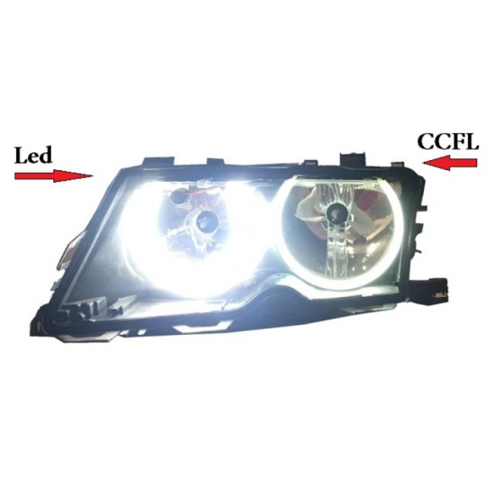 Angel Eyes LED Kit Για Bmw 3 E46 99-05 Xenon / E36 / E38 / E39 4x131mm Λευκά 480 Smd Led AKAE01 5 Τεμάχια