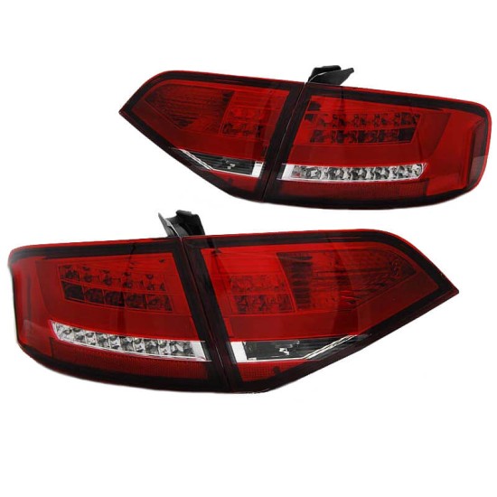 Πισινά Φανάρια Set Για Audi A4 B8 08-11 Sedan Led Bar Κόκκινο/Crystal Sonar