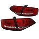 Πισινά Φανάρια Set Για Audi A4 B8 08-11 Sedan Led Bar Κόκκινο/Crystal Sonar
