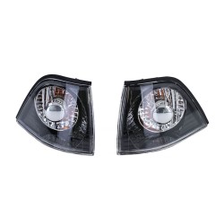 Μπροστινά Φλας Για Bmw 3 E36 90-99 Coupe/Cabrio Μαύρα/Clear 2 Τεμάχια Depo