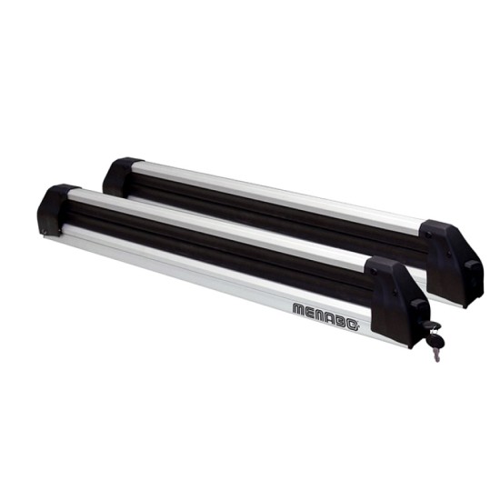 Μπάρες Βάσεις Σκι / Snowboard Αλουμινίου Menabo Silver Ice (6 Ζεύγη Σκι ή 4 Snowboards) 2 Τεμάχια