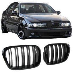 Καρδιές Μάσκας Για Bmw 5 E39 96-03 M4 Look Με Διπλή Γρίλια Μαύρο Γυαλιστερό 2 Τεμάχια Καρδιές Μάσκας Για Bmw 5 E39 96-03 M4 Look Με Διπλή Γρίλια Μαύρο Γυαλιστερό 2 Τεμάχια