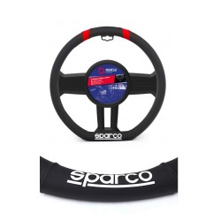 Κάλυμμα Τιμονιού Αυτοκινήτου Δερματίνη D-Type Μαύρο Με Κόκκινο Sparco Medium 37cm Κάλυμμα Τιμονιού Αυτοκινήτου Δερματίνη D-Type Μαύρο Με Κόκκινο Sparco Medium 37cm