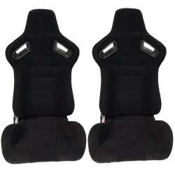 Καθίσματα Bucket R8 Style Ύφασμα Μαύρο Με Κόκκινες Ραφές Ζευγάρι 2 Τεμαχίων Καθίσματα Bucket R8 Style Ύφασμα Μαύρο Με Κόκκινες Ραφές Ζευγάρι 2 Τεμαχίων