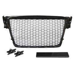 Μάσκα Για Audi A4 B8 08-11 RS4 Look Κυψελωτή Γυαλιστερό Μαύρο 1 Τεμάχιο Μάσκα Για Audi A4 B8 08-11 RS4 Look Κυψελωτή Γυαλιστερό Μαύρο 1 Τεμάχιο