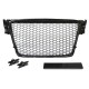 Μάσκα Για Audi A4 B8 08-11 RS4 Look Κυψελωτή Γυαλιστερό Μαύρο 1 Τεμάχιο