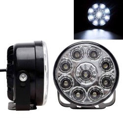 DRL Set Φώτα Ημέρας Universal Στρόγγυλα Με 9 Led 12-24 Volt 3.5Watt 70mm x 45mm 2 Τεμάχια DRL Set Φώτα Ημέρας Universal Στρόγγυλα Με 9 Led 12-24 Volt 3.5Watt 70mm x 45mm 2 Τεμάχια