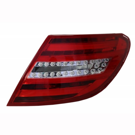 Πισινά Φανάρια Set Για Mercedes-Benz C-Class W204 07-12 Led Bar Facelift Look Κόκκινο/Crystal Carner